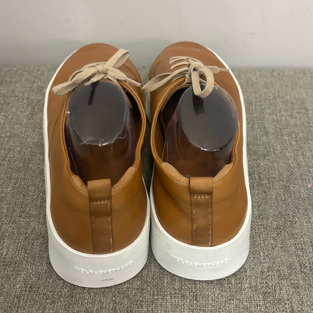 Wolf & Shepherd Cruise Lace-Up sneakers in brown leather.  Size 44=11 - Picture 4 of 8
